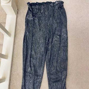 sparkly high-waist scrunch-top pants (windsor) MED